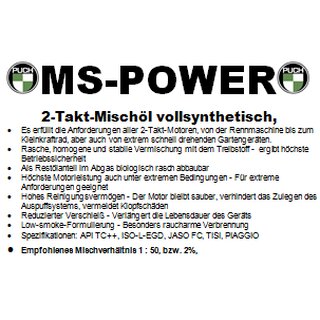 MS-POWER Vollsynthetisches 2T Mischoel